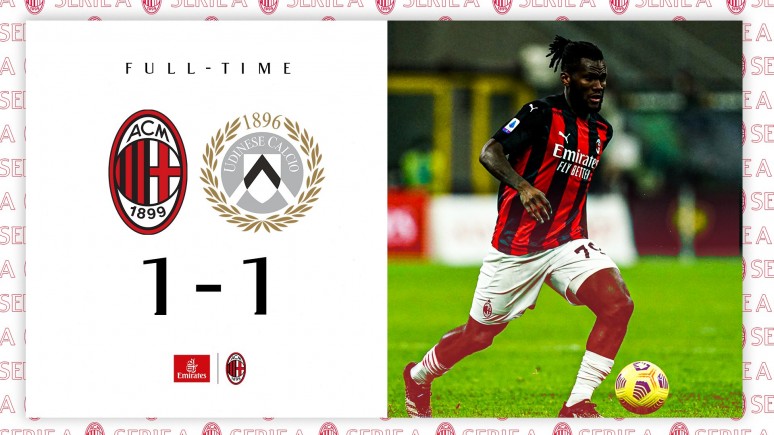  Zasieki Zebrette sforsowane w ostatniej minucie - Milan 1:1 Udinese